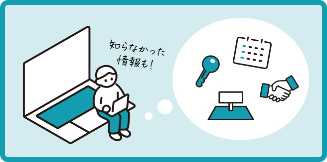 知らなかった情報を発見する人のイメージ