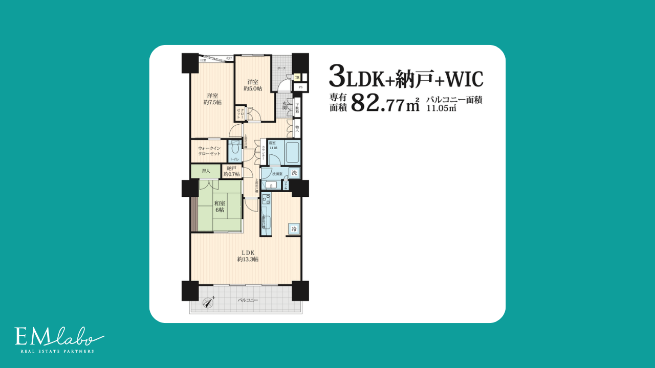 JR山手線・JR京浜東北線・京急本線
「品川」駅 徒歩11分のタワーマンション。シティタワー品川の間取り図。