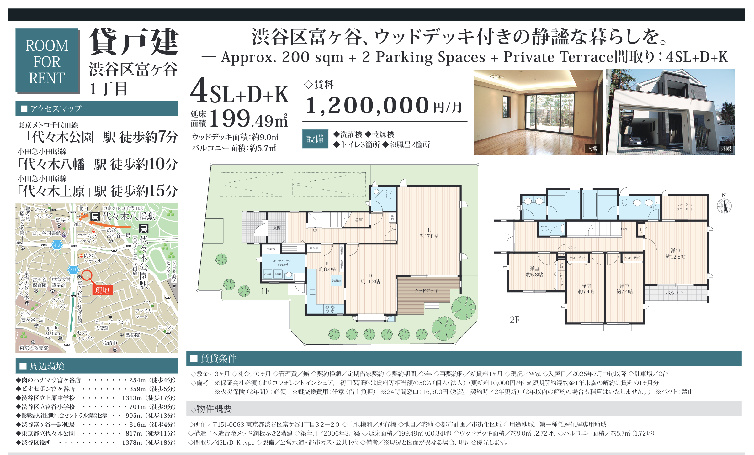 渋谷区富ヶ谷の貸戸建物件の概要｜港区の不動産会社イーエム・ラボ