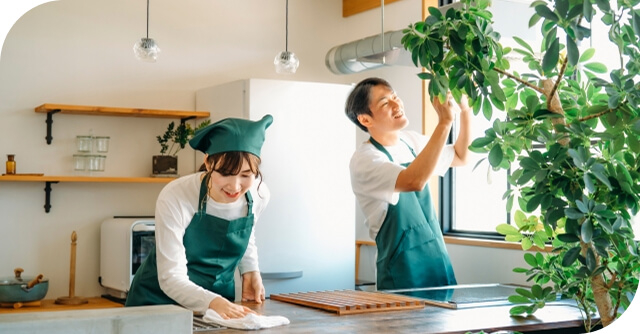 物件を管理する様子